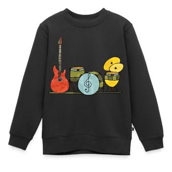 Musikinstrumente - Kinder Premium Organic Sweatshirt - Schwarz - Vorne - AI Model Kid Female (0cm)