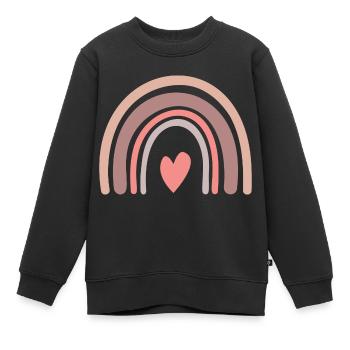 Arc-en-ciel - Sweat Premium enfant bio - noir - Devant - AI Model Kid Female (0cm)