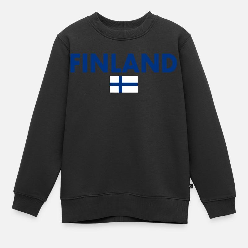 Finlande - Sweat Premium enfant bio - noir