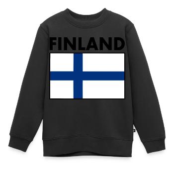 Finnland - Kinder Premium Organic Sweatshirt - Schwarz - Vorne - AI Model Kid Female (0cm)