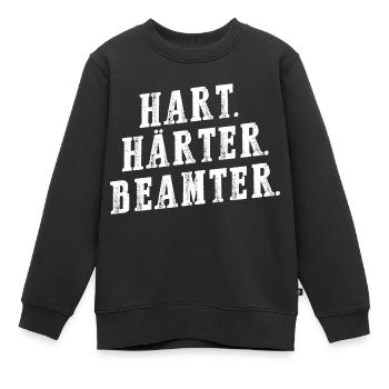 Hart Härter Beamter - Beamten Geschenk - Kinder Premium Organic Sweatshirt - Schwarz - Vorne - AI Model Kid Female (0cm)