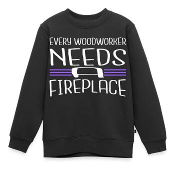 cadeau d’anniversaire marteau-piqueur amusant - Sweat Premium enfant bio - noir - Devant - AI Model Kid Female (0cm)