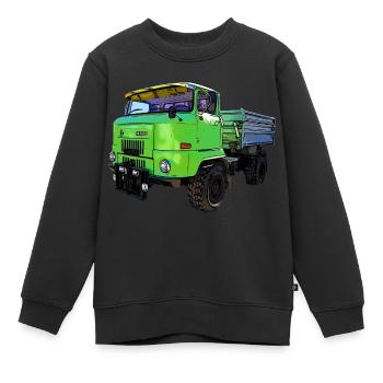IFA L60 mit Ballonreifen Allrad 4x4 Kipper - Kinder Premium Organic Sweatshirt - Schwarz - Vorne - AI Model Kid Female (0cm)