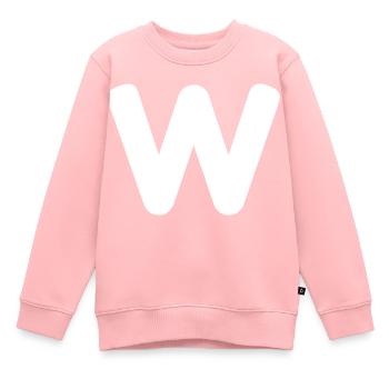 W - Win - Chat - Twitch - Stream - Youtube - L - Kinder Premium Organic Sweatshirt - Rosa - Vorne - AI Model Kid Female (0cm)