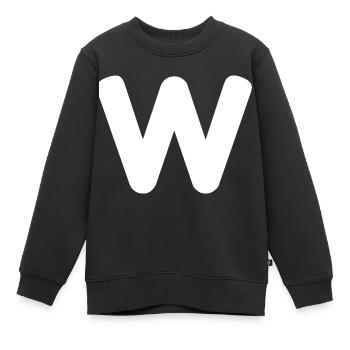 W - Win - Chat - Twitch - Stream - Youtube - L - Kinder Premium Organic Sweatshirt - Schwarz - Vorne - AI Model Kid Female (0cm)