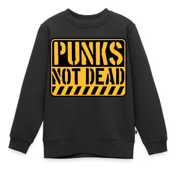 punks pas mort citation - Sweat Premium enfant bio - noir - Devant - AI Model Kid Female (0cm)