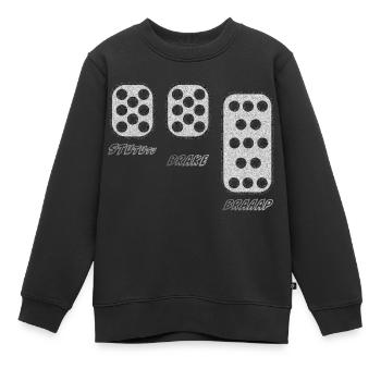 STUTUTU - Pression de suralimentation - Sweat Premium enfant bio - noir - Devant - AI Model Kid Female (0cm)