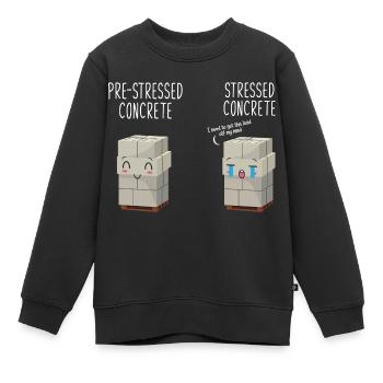 Concrete Finisher Concrete Mixer Prestressed - Kids Premium Organic Sweatshirt - black - Front - AI Model Kid Female (0cm)