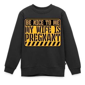 ma femme est enceinte - Sweat Premium enfant bio - noir - Devant - AI Model Kid Female (0cm)