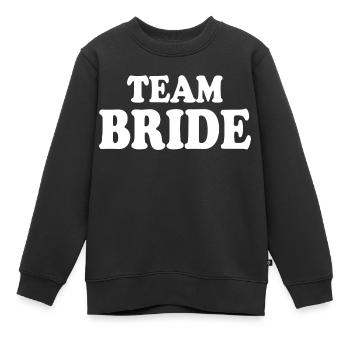 Team bride - Kinder Premium Organic Sweatshirt - Schwarz - Vorne - AI Model Kid Female (0cm)