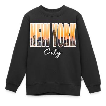 new york city - Kinder Premium Organic Sweatshirt - Schwarz - Vorne - AI Model Kid Female (0cm)