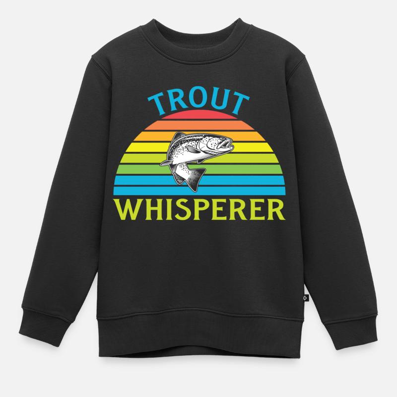 Pêcheurs Pêche Pêche Pêcheurs Pêcheurs Poisson Poisson - Sweat Premium enfant bio - noir