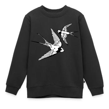 Vögel - Kinder Premium Organic Sweatshirt - Schwarz - Vorne - AI Model Kid Female (0cm)