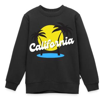 Palmen Kalifornien Urlaub - Kinder Premium Organic Sweatshirt - Schwarz - Vorne - AI Model Kid Female (0cm)