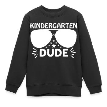 Kindergarten Dude - Drôle de dicton de maternelle - Sweat Premium enfant bio - noir - Devant - AI Model Kid Female (0cm)