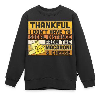 Thankful - Thanksgiving-Zitate - Kinder Premium Organic Sweatshirt - Schwarz - Vorne - AI Model Kid Female (0cm)