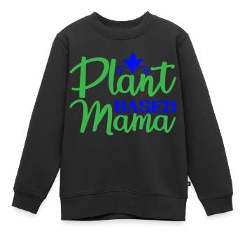 Plant based Mama - Kinder Premium Organic Sweatshirt - Schwarz - Vorne - AI Model Kid Female (0cm)