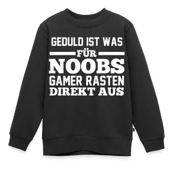 Gaming Zocken Zocker Gamer - Kinder Premium Organic Sweatshirt - Schwarz - Vorne - AI Model Kid Female (0cm)