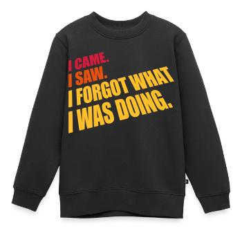 I came saw forget - Kinder Premium Organic Sweatshirt - Schwarz - Vorne - AI Model Kid Female (0cm)