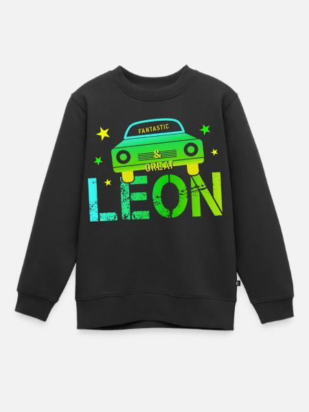 Léon Anniversaire Léon - Sweat Premium enfant bio - noir
