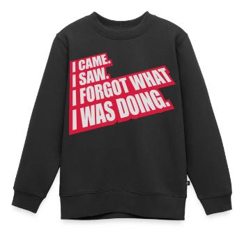 I came saw forget - Kinder Premium Organic Sweatshirt - Schwarz - Vorne - AI Model Kid Female (0cm)