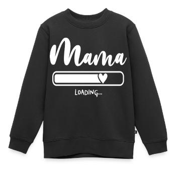 Maman charge maman maman - Sweat Premium enfant bio - noir - Devant - AI Model Kid Female (0cm)
