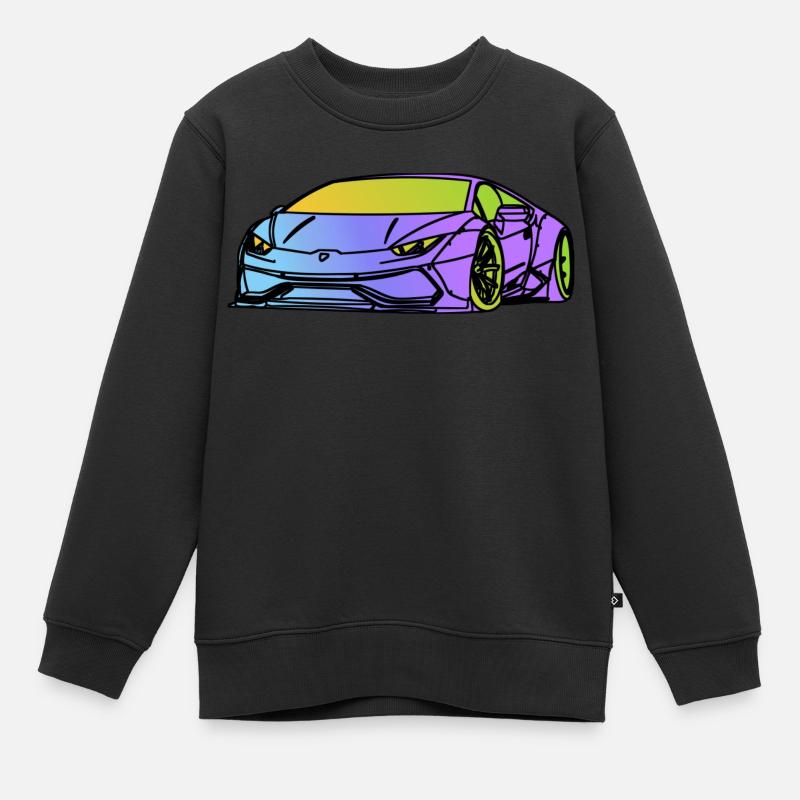 Voiture de course - Sweat Premium enfant bio - noir