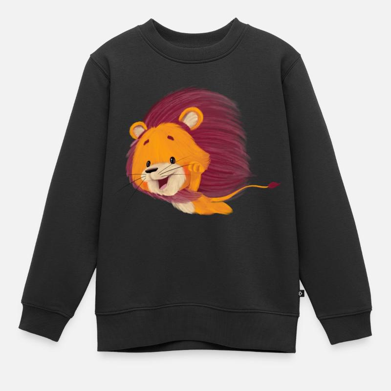 Lio Löwe - Kinder Premium Organic Sweatshirt - Schwarz