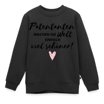 Patentanten machen die Welt viel schöner / Tante - Kinder Premium Organic Sweatshirt - Schwarz - Vorne - AI Model Kid Female (0cm)