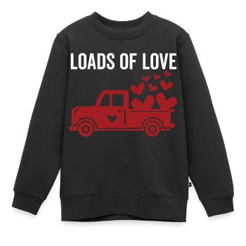 Beaucoup d’amour - Sweat Premium enfant bio - noir - Devant - AI Model Kid Female (0cm)