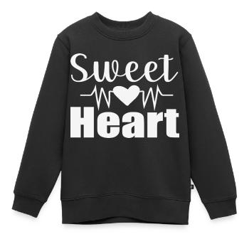 Mon coeur - Sweat Premium enfant bio - noir - Devant - AI Model Kid Female (0cm)