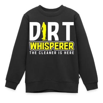 Hausmeister Besen und Eimer Hausverwalter - Kinder Premium Organic Sweatshirt - Schwarz - Vorne - AI Model Kid Female (0cm)