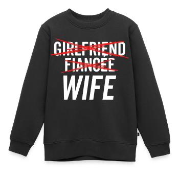 Freundin Verlobte Ehefrau - Kinder Premium Organic Sweatshirt - Schwarz - Vorne - AI Model Kid Female (0cm)