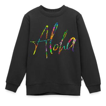 Aloha - Kinder Premium Organic Sweatshirt - Schwarz - Vorne - AI Model Kid Female (0cm)