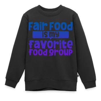 Fair Food Is My Favorite Food Group 4 - Kinder Premium Organic Sweatshirt - Schwarz - Vorne - AI Model Kid Female (0cm)