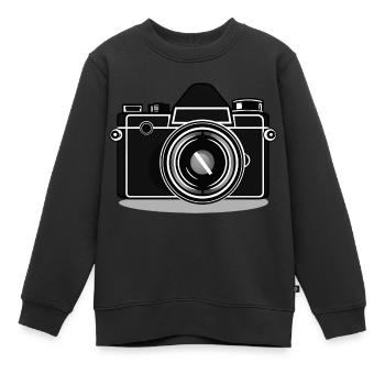 Kamera, Vintage Kamera, , Alte Kamera, Old - Kinder Premium Organic Sweatshirt - Schwarz - Vorne - AI Model Kid Female (0cm)