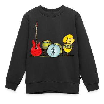 Musikinstrumente - Kinder Premium Organic Sweatshirt - Schwarz - Vorne - AI Model Kid Female (0cm)