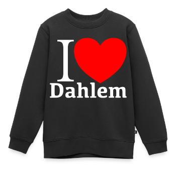 I LOVE Dahlem (Berlin) - Sweat Premium enfant bio - noir - Devant - AI Model Kid Female (0cm)