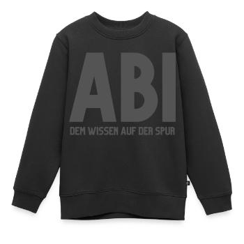 Abi dem Wissen auf der Spur - Kinder Premium Organic Sweatshirt - Schwarz - Vorne - AI Model Kid Female (0cm)