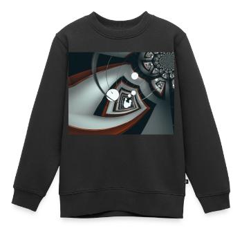 omega - Sweat Premium enfant bio - noir - Devant - AI Model Kid Female (0cm)
