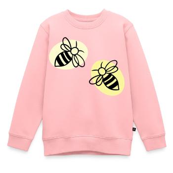 Bienen - Kinder Premium Organic Sweatshirt - Rosa - Vorne - AI Model Kid Female (0cm)