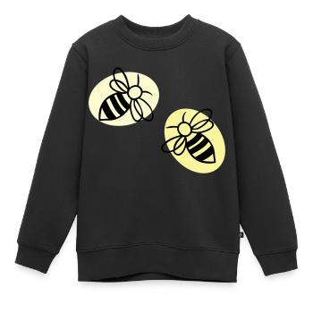 Bienen - Kinder Premium Organic Sweatshirt - Schwarz - Vorne - AI Model Kid Female (0cm)