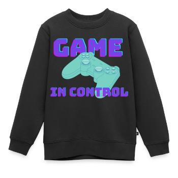 SPIEL unter Kontrolle - Kinder Premium Organic Sweatshirt - Schwarz - Vorne - AI Model Kid Female (0cm)