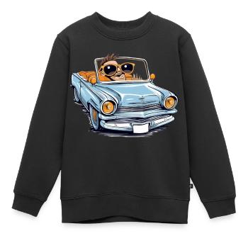 Marc im Cabrio - Kinder Premium Organic Sweatshirt - Schwarz - Vorne - AI Model Kid Female (0cm)