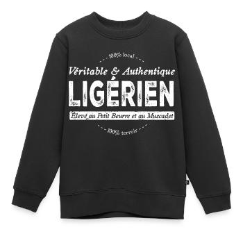 Ligérien de Loire Atlantique - Sweat Premium enfant bio - noir - Devant - AI Model Kid Female (0cm)