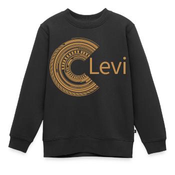 Pour Levi - Sweat Premium enfant bio - noir - Devant - AI Model Kid Female (0cm)