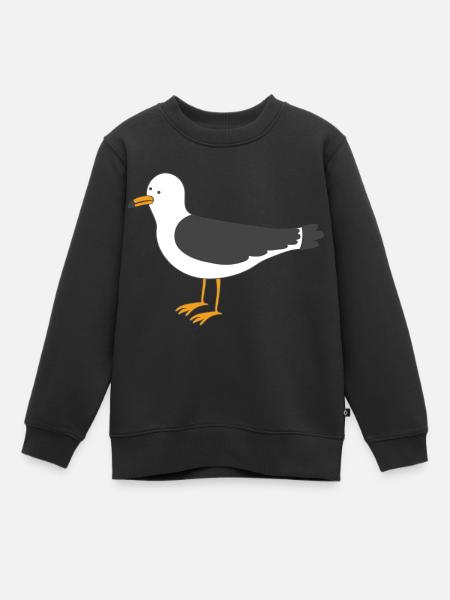 Möwe - Kinder Premium Organic Sweatshirt - Schwarz