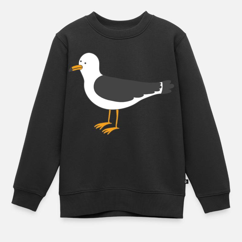 Möwe - Kinder Premium Organic Sweatshirt - Schwarz