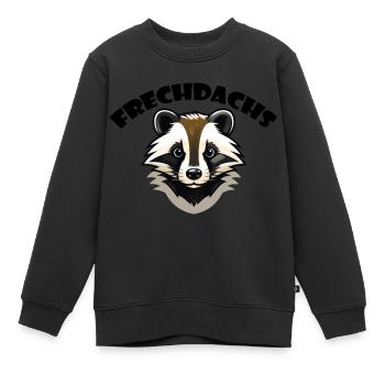 Frechdachs - Kinder Premium Organic Sweatshirt - Schwarz - Vorne - AI Model Kid Female (0cm)