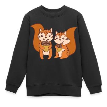 Wildtiere - Kinder Premium Organic Sweatshirt - Schwarz - Vorne - AI Model Kid Female (0cm)